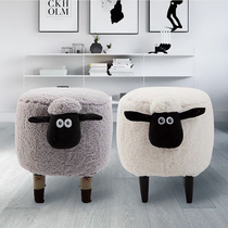 Creative lamb shoes stool makeup stool home stool light luxury storage stool stool solid wood cartoon Sean animals