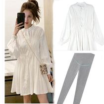 Maternity dress spring and autumn Korean version of loose chiffon white long sleeve shirt fashion suit covering pregnant belly top