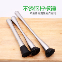 Stainless steel crushed ice popsicle Ice Hammer cocktail pounded popsicle mixing juice stick masher lemon hammer Pat crush stick