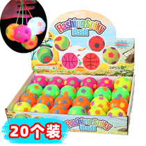 Glowing football whistle night market stall toys will ring with luminous trampoline pinching small ball massage ball