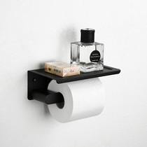 Germany Nordic stainless steel black tissue rack toilet mobile phone holder toilet roll paper rack paper rack