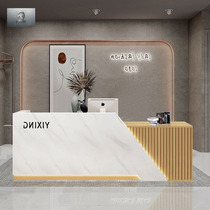 Clothing store cashier counter Simple modern front desk Nordic imitation marble bar Small beauty salon reception desk