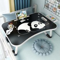  Small table on the bed Foldable student laptop desk Lazy learning dormitory bed table Cartoon desk