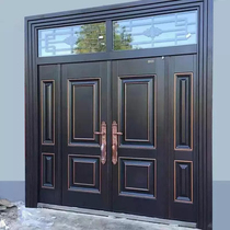 Zinc alloy villa gate double open door cast aluminum door household village child security door rural self-built door