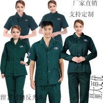Mens and womens emergency clothing Emergency clothing 120 life-saving clothing Dark green split suit Operating room anesthesiologist nurse work uniform