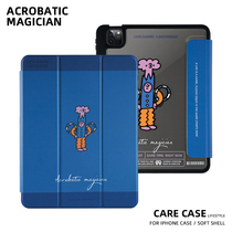 CARECASE original illustration acrobatic iPad Protective case Klein blue pen slot Pro11 inch 12 9 inch 10 5