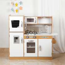 Childrens House wooden kitchen toy kitchenware set baby cooking cooking simulation boys and girls 3-5-6 years old