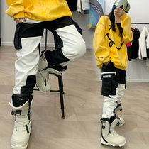 Snowboard pants womens ski pants mens ski clothes small Net Red Tide brand equipment snow pants leg thickening
