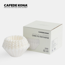 CAFEDE KONA Hand-brewed coffee filter paper Cake cup Origami Filter cup Corrugated bleached filter paper KN155 185