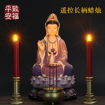 led intelligent electronic pole candle for Buddha red candle for Buddha lamp long reading lamp meditation wish charging candle