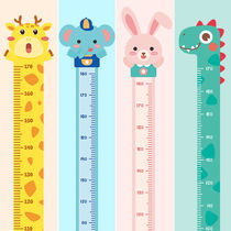Childrens room decoration record baby height ruler measuring instrument cartoon height sticker wall sticker self-adhesive removable