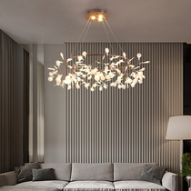 Nordic post-modern light luxury chandelier simple bedroom dining room living room personality creative Net red Firefly LED light