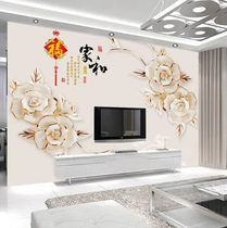  Bamboo and wood fiber integrated wallboard TV background wall paper living room 5d film and television gusset board modern minimalist wall wainscoting
