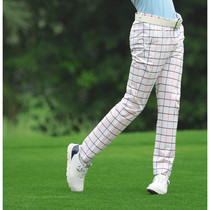 Summer new golf mens pants golf pants British Plaid mens trousers waterproof elastic straight tube