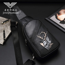 Chest Bag Men Genuine Leather Single Shoulder Inclined Cross Pack Mens Bag Boomer Card 2021 New Large Capacity Chest Front Cross Pack
