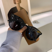 Retro polarized sunglasses womens 2021 new wave advanced round face small face anti-UV sunglasses womens wave