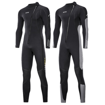 1 5 3 5MM one-piece wetsuit wetsuit male snorkeling in front zipped winter swimsuit woman Moto sailing surf suit