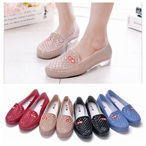 Rain shoes women short tube summer non-slip low-top water boots kitchen fashion shallow water shoes adult waterproof rain boots rubber shoes