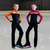 Childrens figure skating suit Training suit Skating suit suit Adult performance pants Skating ball plus velvet Boys  clothing