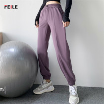 FEILE Fashion Loose Sports Pants Women's High Waist Skinny Running Training Quick Drying Casual Laid Yoga Pants Tide