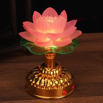 Battery led colorful lotus lamp for Buddha lamp supply lamp charging lotus lamp River lamp household lamp Buddha lamp front