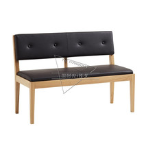 Nordic solid wood backrest bench leisure living room sofa stool creative clothing store rest stool simple doorway shoe stool
