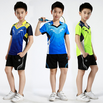 Children badminton suit suit Men table tennis tennis clothes Long sleeve tight quick-drying clothes Girls running sportswear