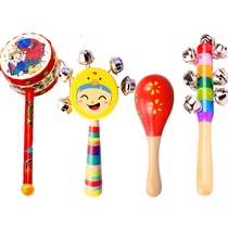 Rattle Chinese style baby hand rattle toy Rattle puzzle Early education toddlers newborn boys and girls