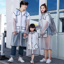 Longing for Life Transparent raincoat Full body raincoat for men and women adult outdoor travel single hiking long poncho