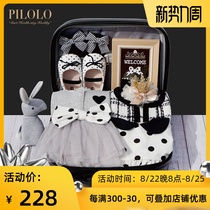Fall Newborn Baby Gift Box Newborn Bo Dot Princess Gown Dress Pure Cotton Suit Full Moon Birthday