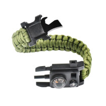 New outdoor equipment survival bracelet multifunctional compass bottle opener thermometer bracelet hand-woven seven umbrella rope