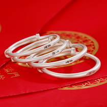 Nine music 999 sterling silver baby silver bracelet a pair of peace joy ancient children's bracelet baby full moon birthday gift