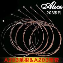 Guitar string Alice 203 string 6 sets of folk acoustic guitar string set steel string instrument accessories