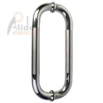 Glass door handle 304 stainless steel glass door handle office wooden door door round O-shaped large handle