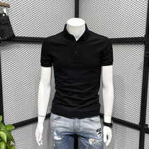 POLO shirt mens short-sleeved t-shirt summer tide brand 2021 new trend slim high-end casual business lapel t-shirt