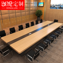 Large conference table Simple modern long table Rounded creative desk Training table and chair combination Rectangular meeting room