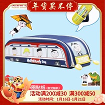 (Xinhua Bookstore flagship store official website) rice small circle stationery time bus pencil case simple large capacity multi-function pencil case pen bag for boys and girls holiday gifts