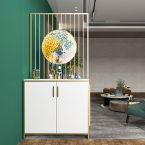New Chinese style entrance hall entrance cabinet screen shoe cabinet one-piece entrance guest light luxury rock board decoration partition barrier simple