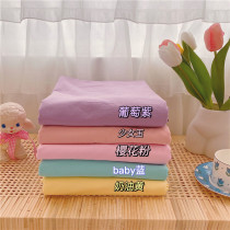 (Single bed sheet)Washed cotton ultra-soft ice cream solid color cotton bed sheet Single right angle cotton bed sheet
