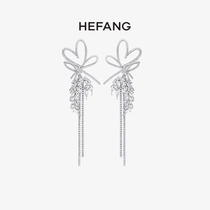 HEFANG He Fang Jewelry Love Wheat Tassel Earrings Female Light Luxury Long Earrings Earrings