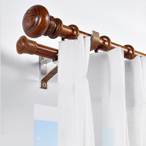 Thickened curtain Roman pole single pole bracket top Mount silent pole accessories full set of perforated double pole curtain pole