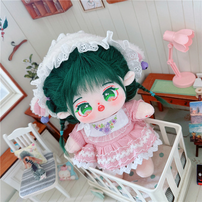 taobao agent Green plush toy, cute cotton naked doll, 20cm