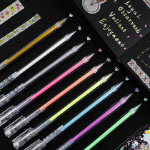 Hand-painted high-light pen hand account painting white sketch bright comic watercolor gold painting Hook pen Art stroke stroke