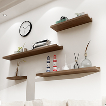 Solid wood word partition hole-free custom laminate Wall hanging wall shelf TV wall decorative wall shelf