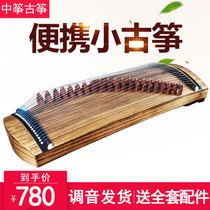 Zhongzheng small guzheng portable mini Beginner Novice children practice 21 string 80 110cm solid wood