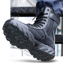 Shield Lang combat training boots male military fans Security shoes training boots high super light spring summer black land War security special training shoes