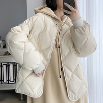 Xuan Xuan Huan homemade Lingge Korean White 90% white duck down jacket female Small Man Winter thick coat