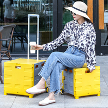 Xingyou hand cart supermarket shopping cart Net red home take express artifact shopping cart folding shopping cart