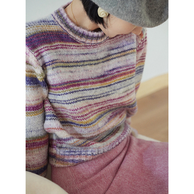 taobao agent Retro keep warm woolen sweater, knitted scarf, French retro style