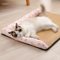 Cat sleeping mat Summer mat Pet floor mat Dog sofa mat Summer cooling pad Non-stick hair cat supplies